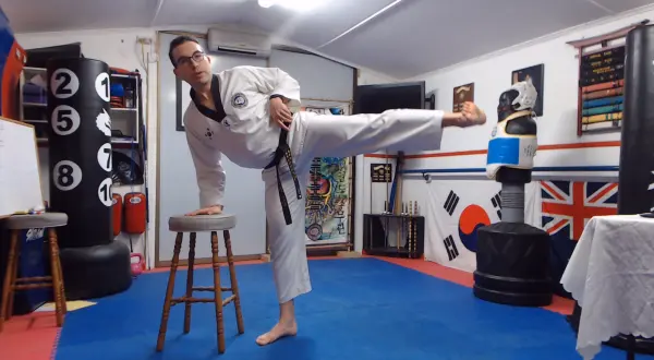 Man doing a kick