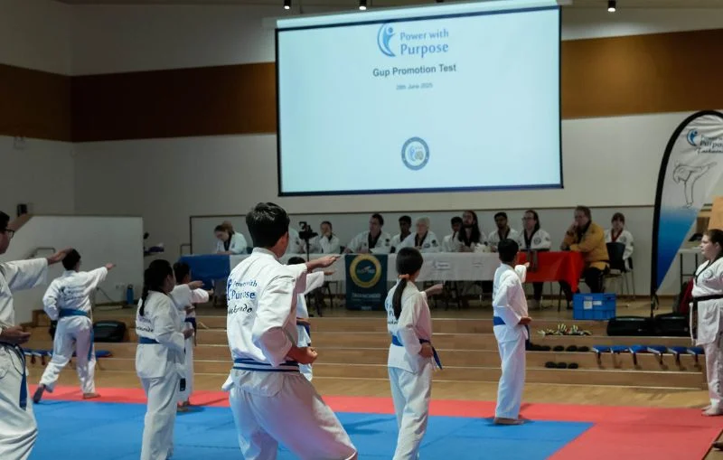 Students taking a Gup Promotion