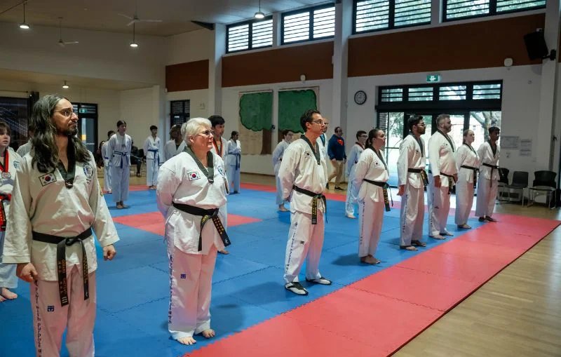 Different age of Taekwondo students
